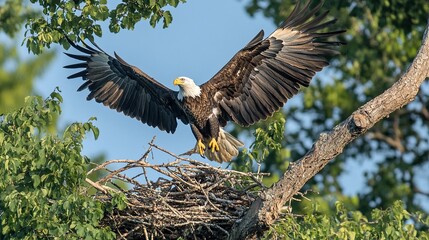 Fototapeta premium the sharpness of an eagle's eye in nature