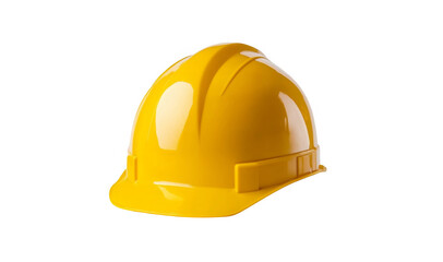 Fototapeta premium Yellow engineer hat for inspecting work area isolated transparent background image