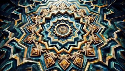 marble surface with geometric patterns,generative ai