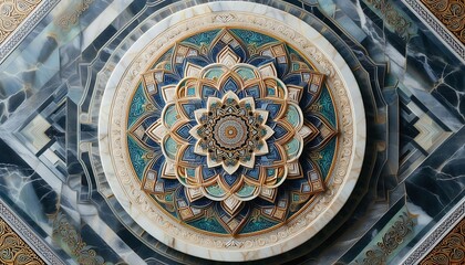 Obraz premium marble surface with geometric patterns,generative ai