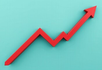 red arrow on a graph