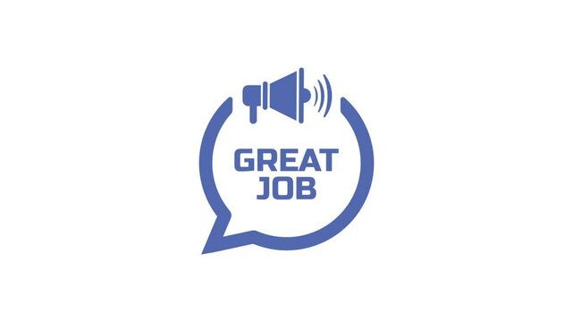 great job sign on white background