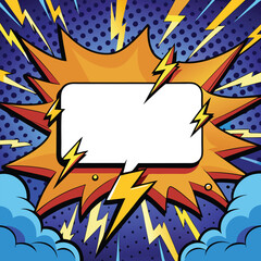 Comic blank text speech bubbles in pop art style vector illustration