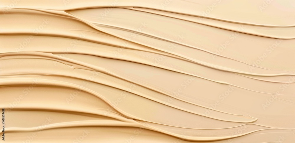 Poster smooth beige cream texture with elegant flowing lines in abstract art