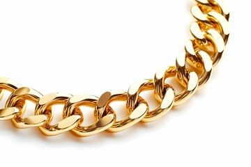 Obraz premium A gold chain bracelet with a gold clasp, representing wealth and fashion, gold chains, luxury accessories