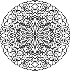 Mandala for Adult coloring book pages ethnic mandala Transparent pattern