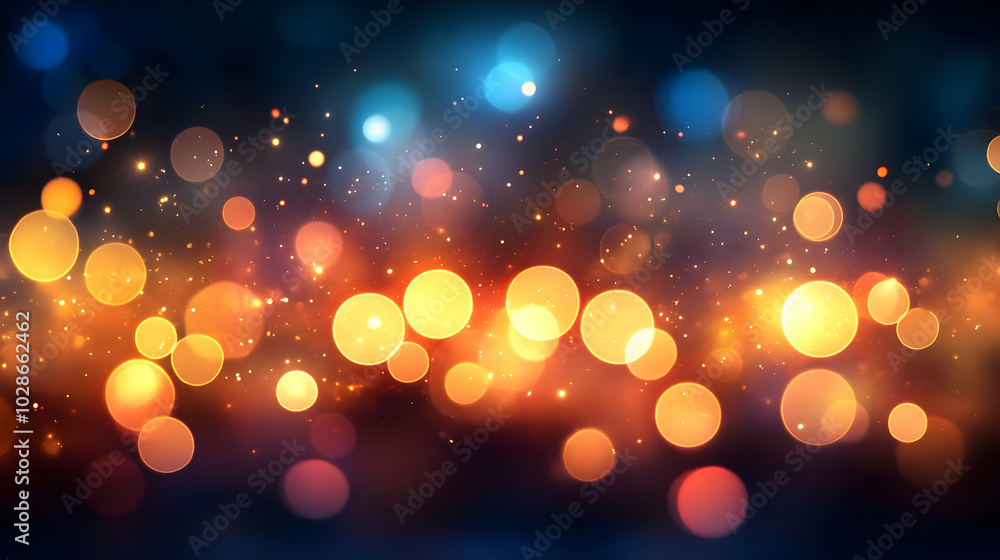 Wall mural A vibrant abstract background with colorful bokeh lights.