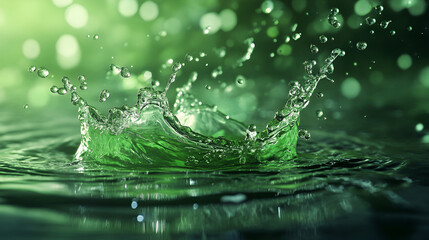 green liquid splash on white background,green water splash on green background macro close up nature abstract background