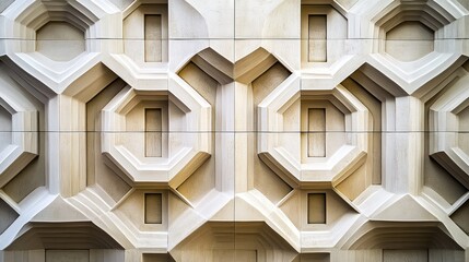 Fototapeta premium Intricate geometric patterns with clean lines and symmetry, creating a modern and visually captivating design
