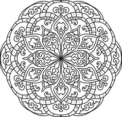 Mandala for Adult coloring book pages ethnic mandala Transparent pattern