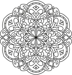 Mandala for Adult coloring book pages ethnic mandala Transparent pattern