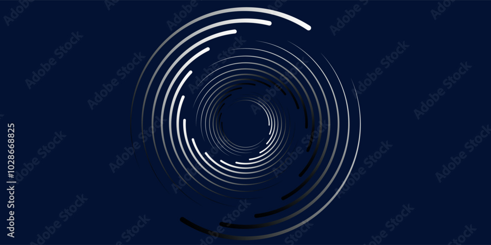 Aufkleber spiral sound wave rhythm line dynamic abstract vector background