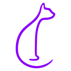 Cat Design Silhouette Shadow Outline Logo Contour Funny Cool Cartoon Cute Cats Lovers Cartoon Comic Fun Love Sweet Kittens Adorable Feline Like Playful Kitties Fur Baby Illustration Paw Pet Owners