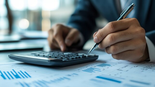 Business Accountant People Doing Tax Audit And Accounting, Generative AI - Powered by Adobe