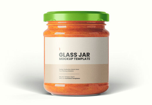 Small Glass Jar Mockup