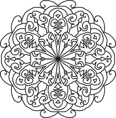 Mandala for Adult coloring book pages ethnic mandala Transparent pattern