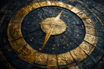 Astrology Chart And Zodiac Wheel, Generative AI