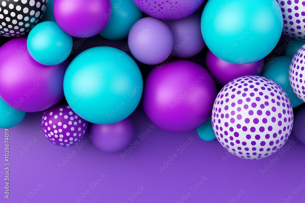 Aufkleber colorful background of many different colored balls. the balls are all different sizes and colors, c