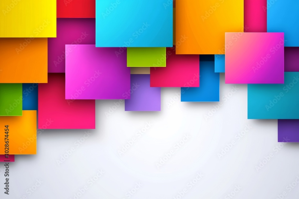 Poster colorful background with squares of different colors. the squares are arranged in a way that creates