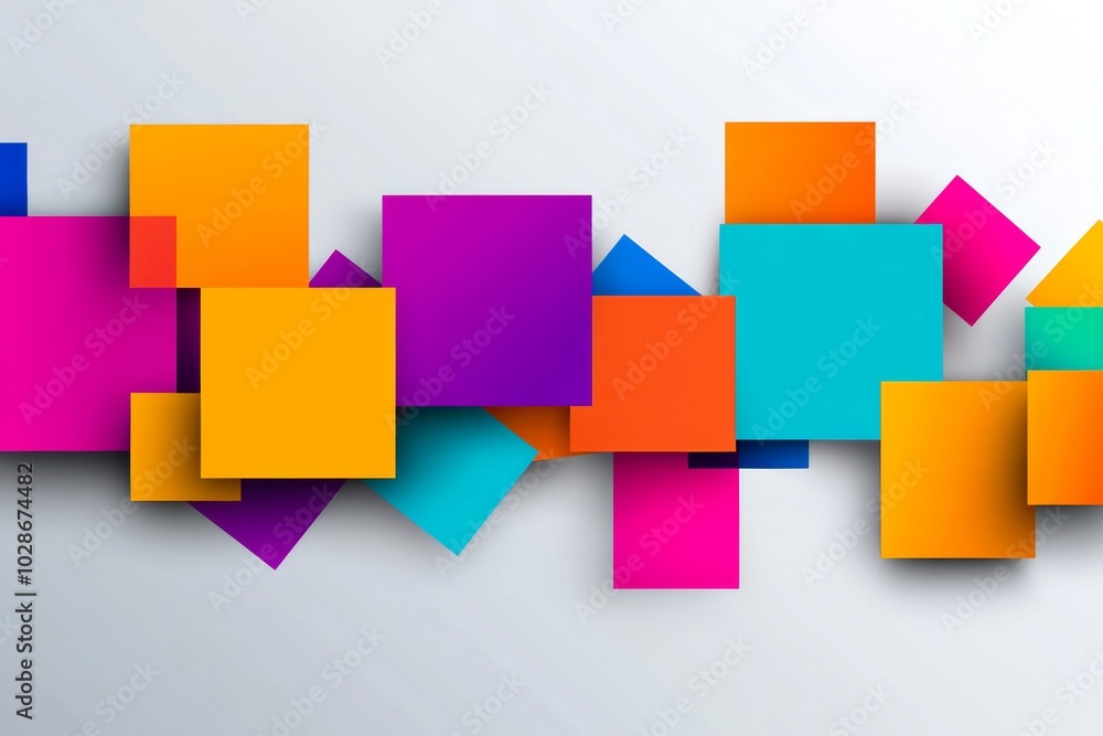 Poster colorful background with squares of different colors. the squares are arranged in a way that creates