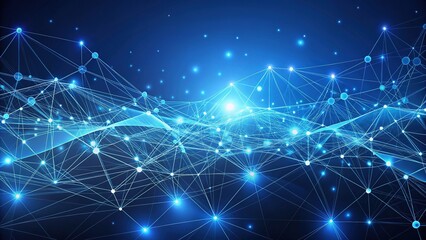 Blue Abstract Background with Lines and Dots - Minimalist Design for Modern Aesthetics and Digital Use