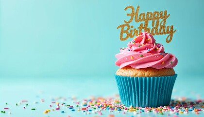 Happy birthday cupcake
