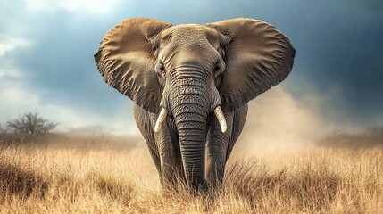 Obraz premium a herd of mighty elephants