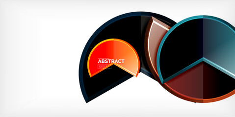 Trendy round shapes with triangular angle design element. Vector Illustration For Wallpaper, Banner, Background, Card, Book Illustration, landing page