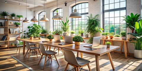 Collaborative Workspace for Content Creators in Minimalist Style: A Serene Environment to Inspire Creativity and Productivity