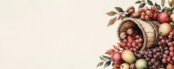 Basket of assorted fruits with vibrant colors on a soft background.