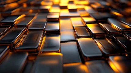 Obraz premium Luxurious Golden Surface with Glowing 3D Effect