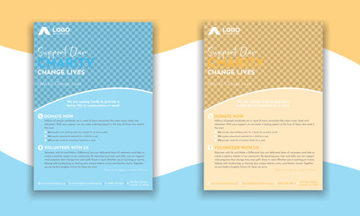 Charity Flyer Design for charity organizations, donate, volunteer help peoples template a4 brochure squire print ready editable.