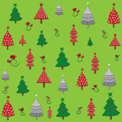 Fondo con abetos de navidad.