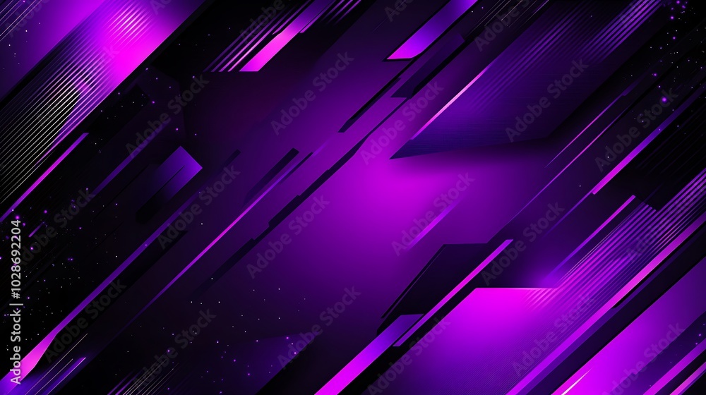 Poster abstract geometric background with diagonal lines in purple and black colors.