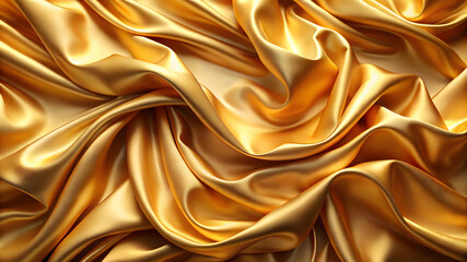 Fototapeta premium Solid minimalist luxurious gold silk fabric background