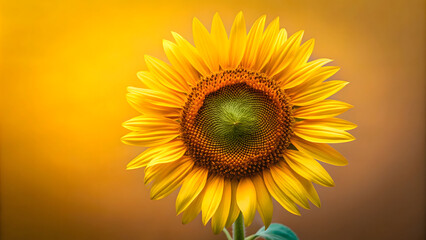 Obraz premium Solid minimalist bright sunflower close-up background
