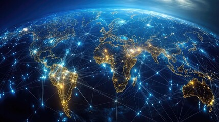 Abstract Digital Network Representation Over Earth