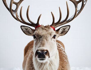 Reindeer, Close Up, white background