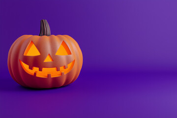 Happy Halloween, orange jack o lantern.