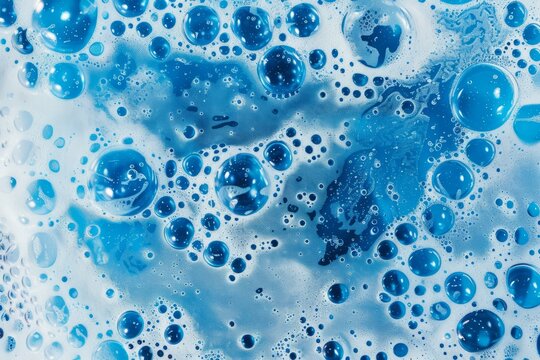 Photo of Car wash foam and small bubbles. Background texture for backdrops or mapping