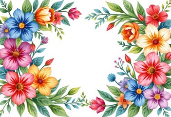frame with flowers
