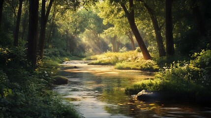 Obraz premium morning in the forest