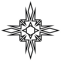 graphic vector of number 43 model ornament pattern with attractive black color lines on a white background