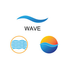 Water wave icon vector