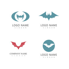 bat vector icon logo template