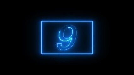 Neon number illustration.