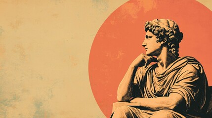 An elegant scholarly poster template designed with a timeless aesthetic and generous space for quotes or accolades, perfect for academic settings or events.