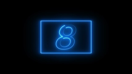 Neon number illustration.