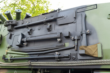 A set of instruments installed on board armored vehicles.