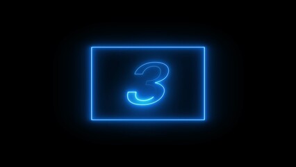 Neon number illustration.
